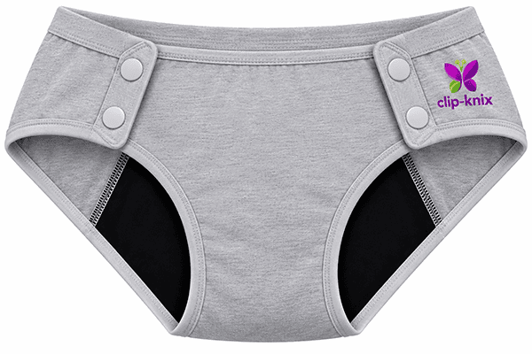 Clip-Knix front fastening pants